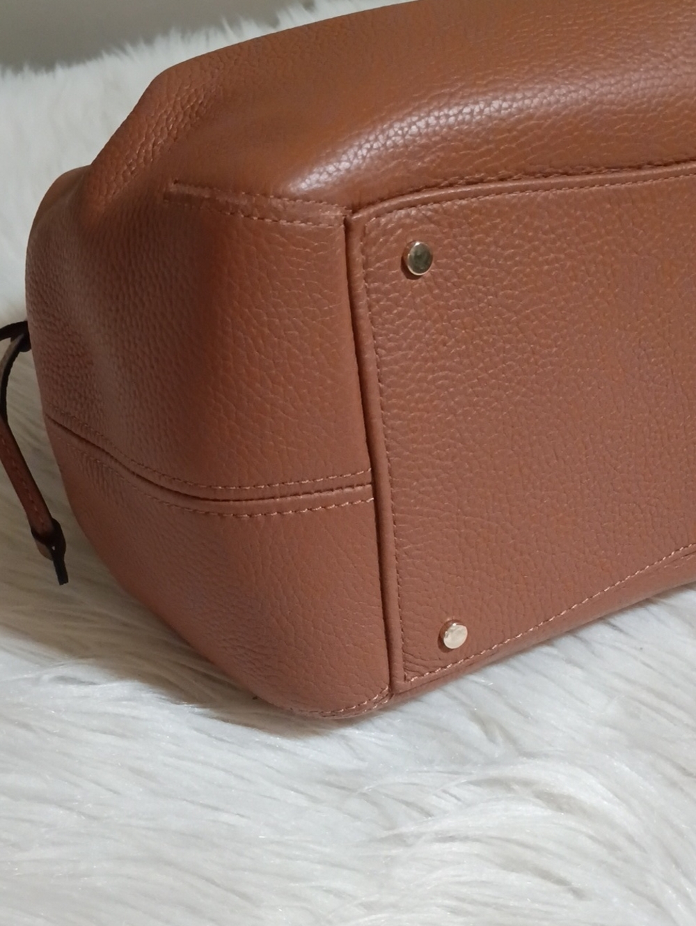kate spade Dumpling satchel in Gingerbread Tan Pebble leather - Picture 7 of 16